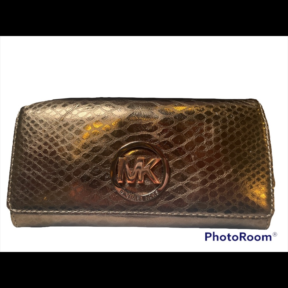 Michael Kors Fulton Flap Large Continental Leather Wallet MK Leather